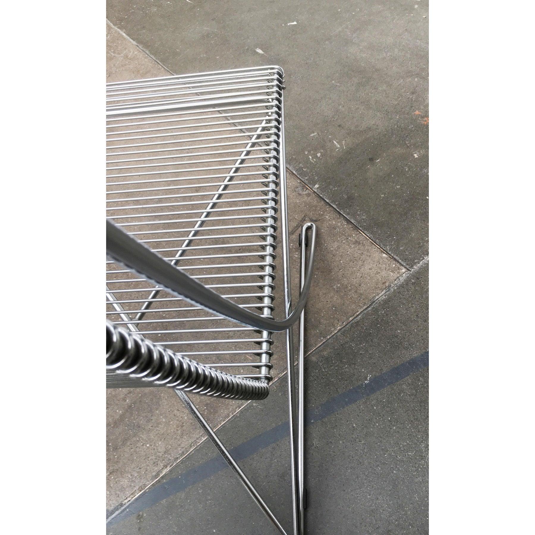 Vintage German Kreuzschwinger Lounge Chair by Till Behrens for Stahlmöbel, 1980s For Sale 1