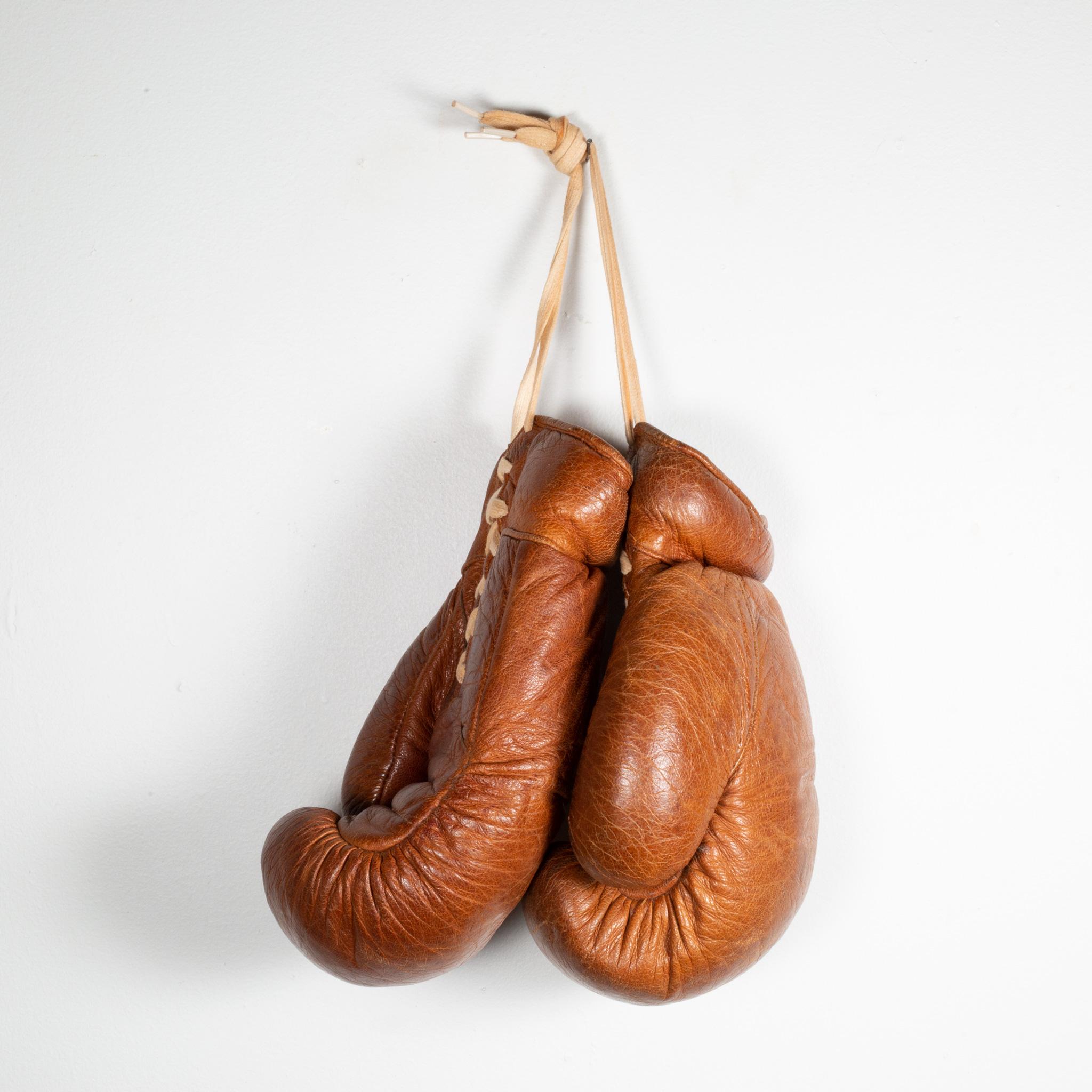 American Vintage German Leather Boxing Gloves, C.1950