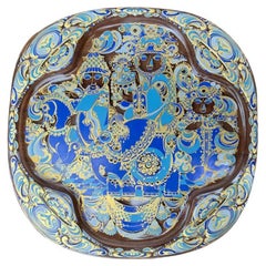 Vintage German Limited Edition Christmas Wall Plate by Bjørn Wiinblad, 1978