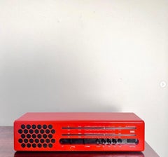 Telefunken KRA radio vintage en bakélite rouge de fabrication allemande, design pop de l'ère spatiale