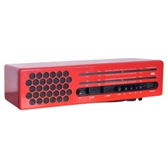 Vintage German Made Telefunken Kra Red Bakelite Radio, Pop Design, Space Age