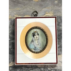 Portrait miniature allemand d'époque