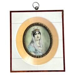 Portrait miniature allemand d'époque