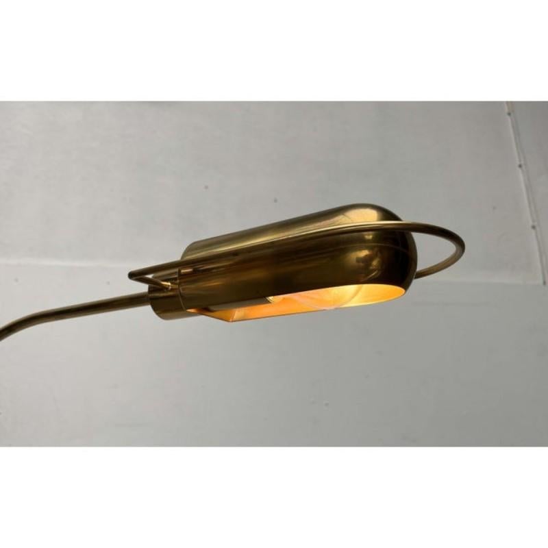 Lampadaire vintage en laiton allemand Model No par Florian Schulz, années 1970 en vente 4