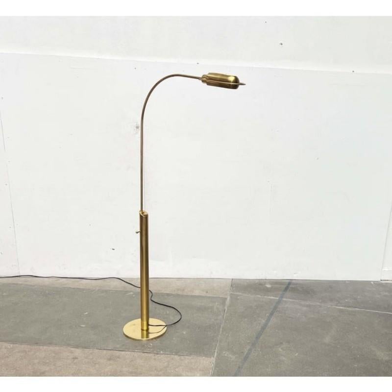 Lampadaire vintage en laiton allemand Model No par Florian Schulz, années 1970 en vente 10