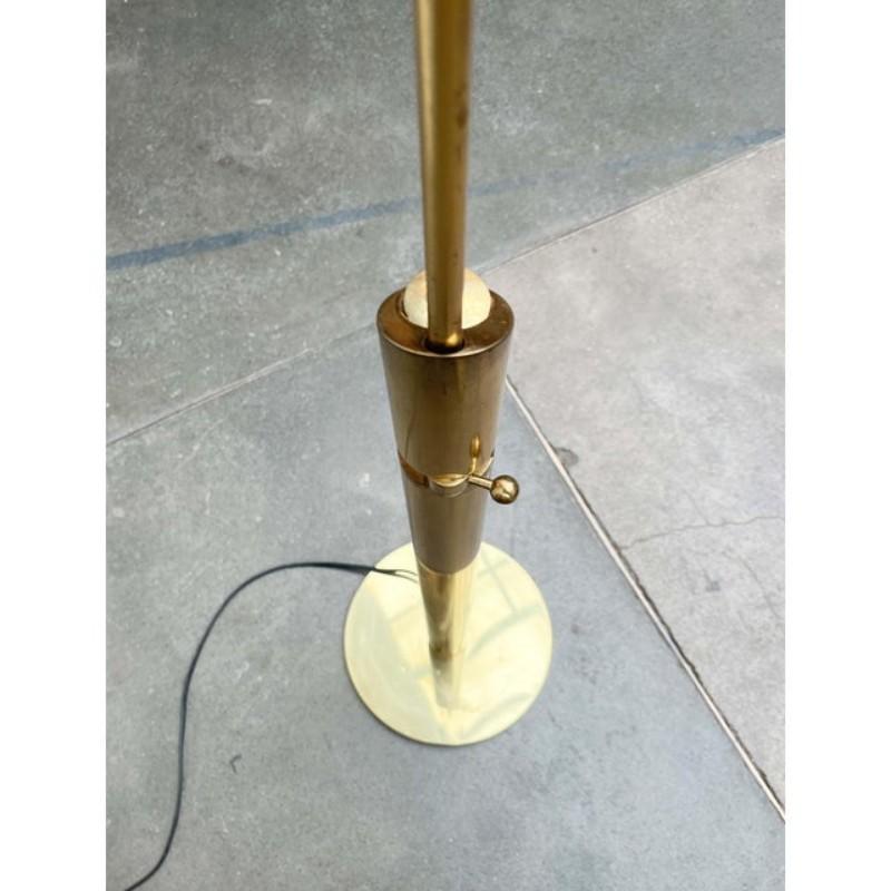 Lampadaire vintage en laiton allemand Model No par Florian Schulz, années 1970 en vente 11