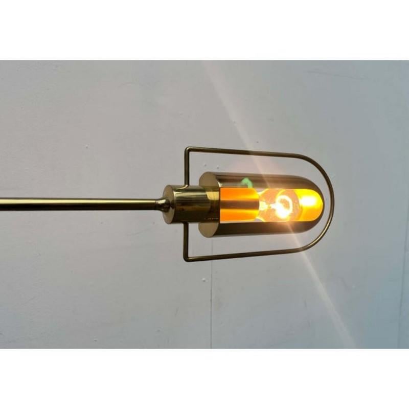 Lampadaire vintage en laiton allemand Model No par Florian Schulz, années 1970 en vente 1