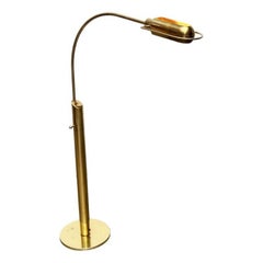 Lampadaire vintage en laiton allemand Model No par Florian Schulz, années 1970