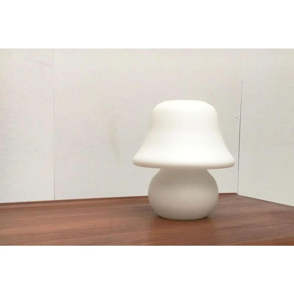 Verre Lampe de table champignon allemande de Hustadt Leuchten en vente