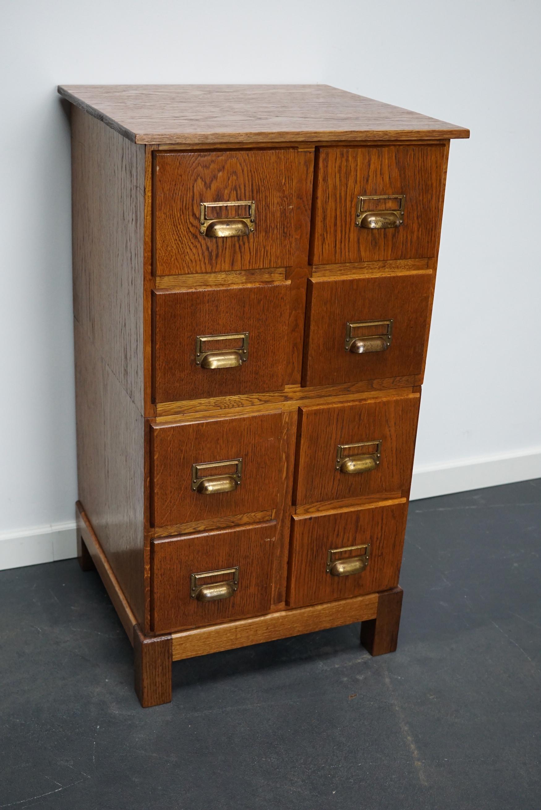 Vintage German Oak Apothecary Cabinet, 1940s For Sale 4
