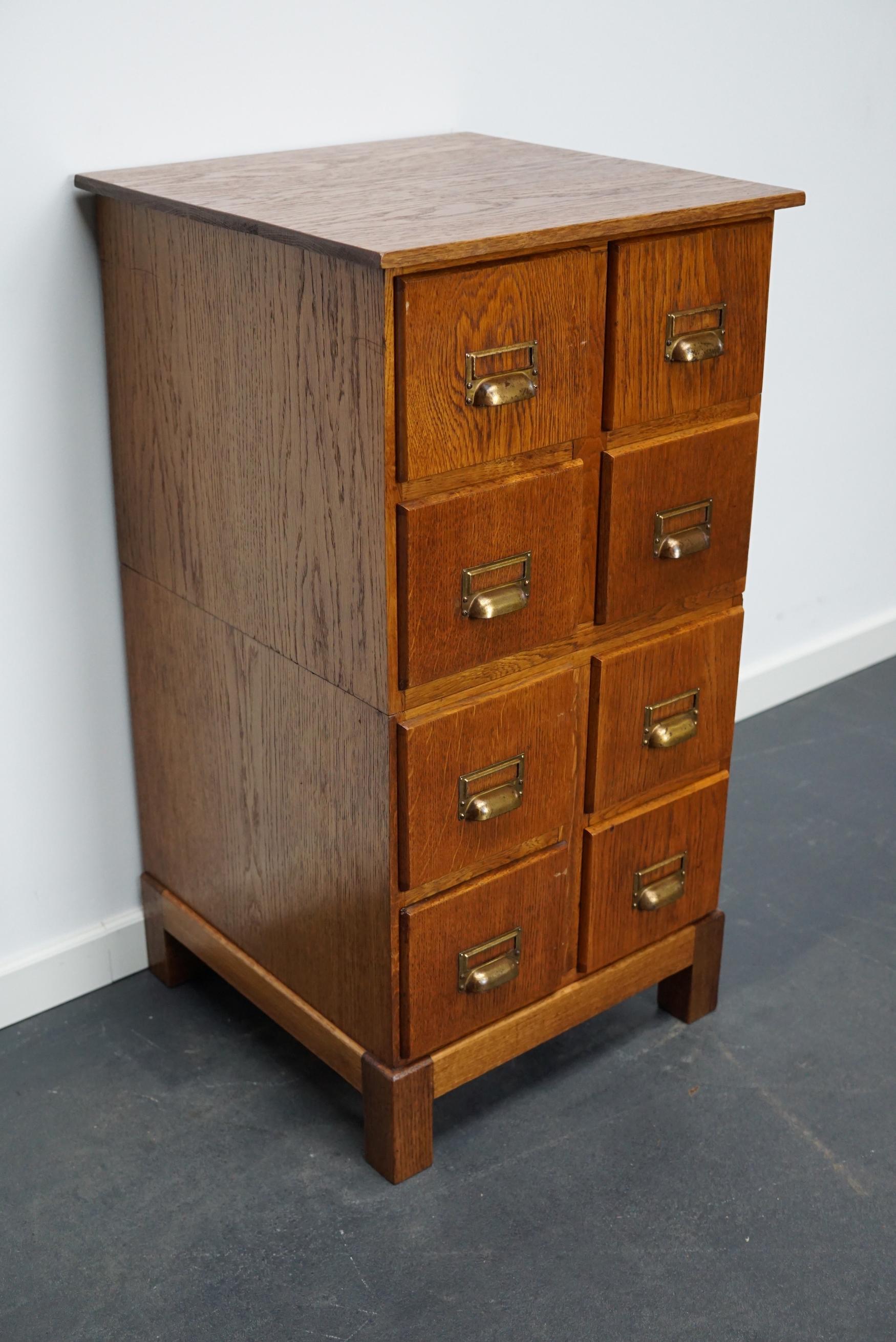 Vintage German Oak Apothecary Cabinet, 1940s For Sale 8