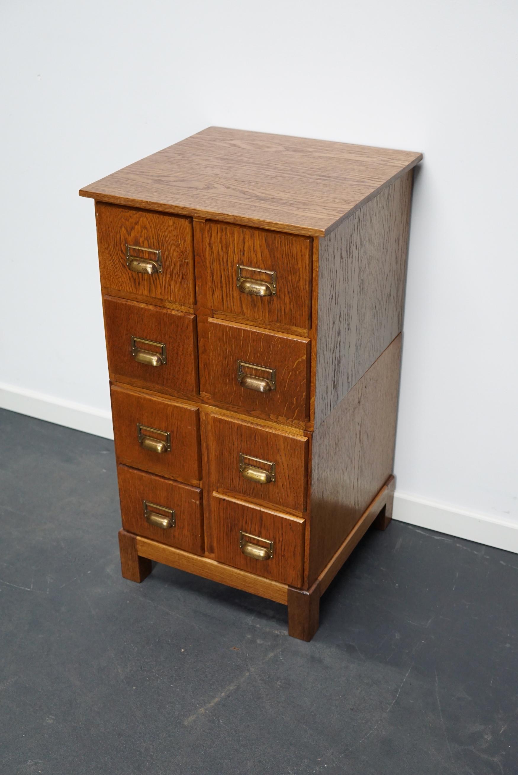 Vintage German Oak Apothecary Cabinet, 1940s For Sale 3