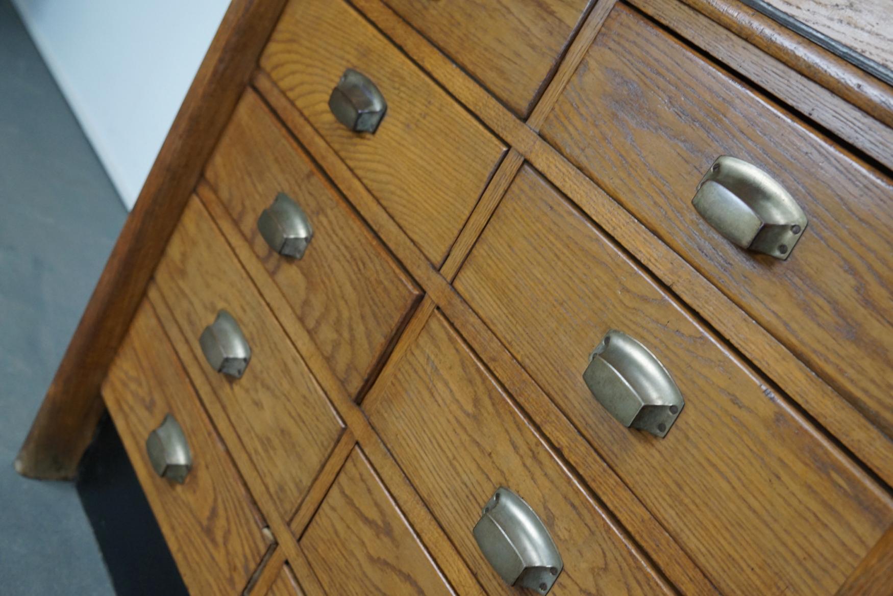 Vintage German Oak Apothecary Cabinet or Vitrine, circa 1950s 8