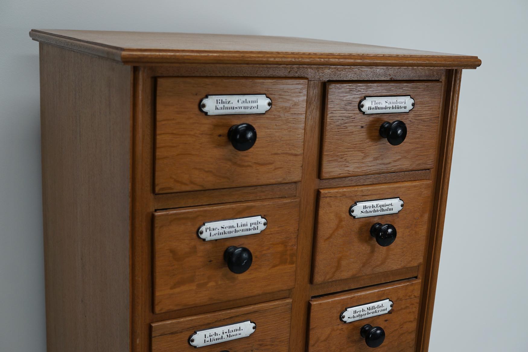 Tedesco Mobile speziale tedesco d'epoca in Oak con scudi smaltati, anni '40 in vendita