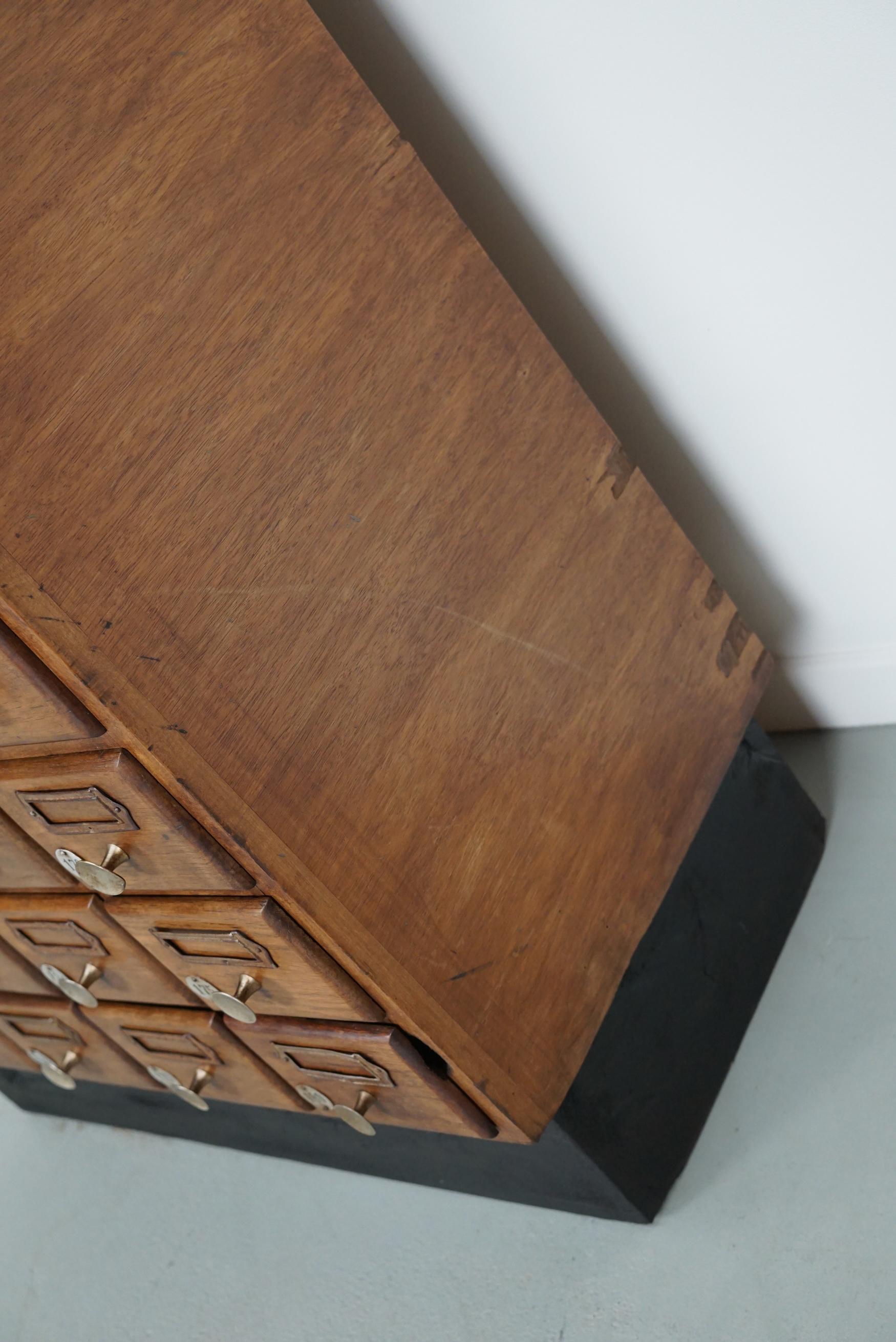 Vintage German Oak Apothecary / Savings Cabinet Cabinet, 1950s en vente 5