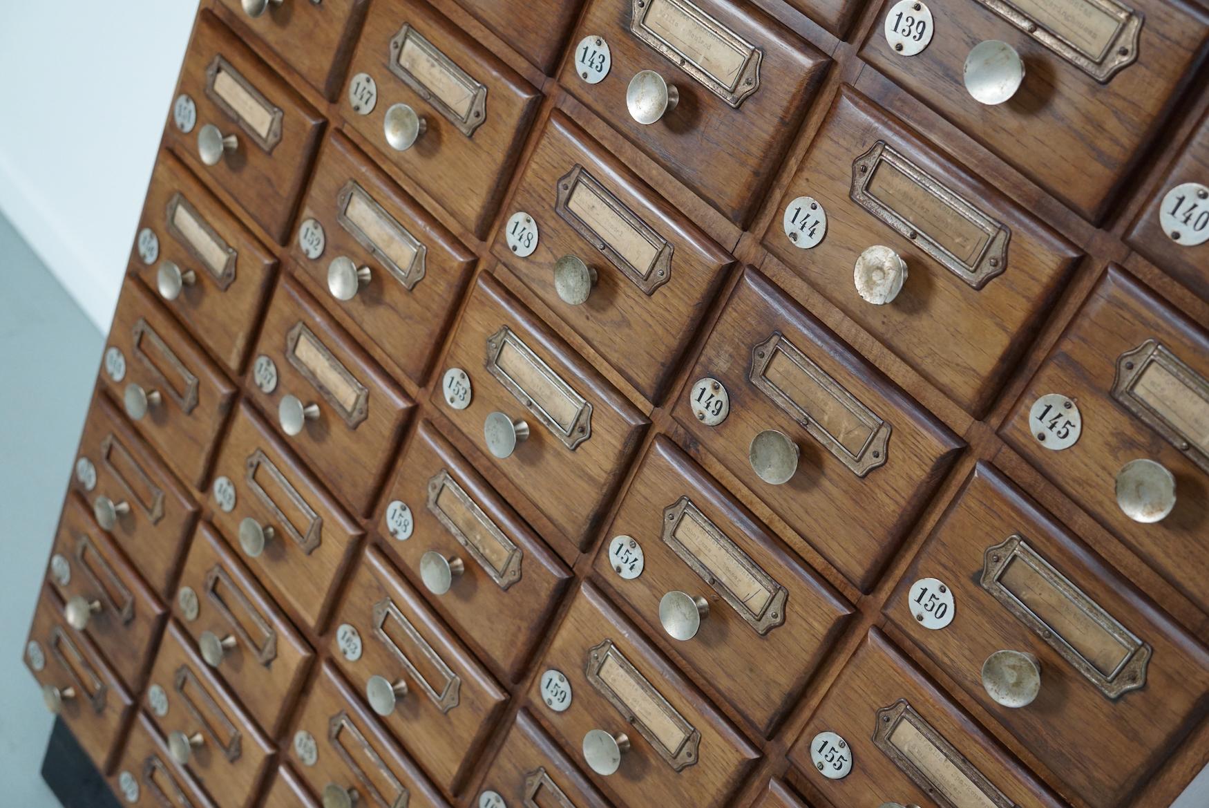 Vintage German Oak Apothecary / Savings Cabinet Cabinet, 1950s en vente 8