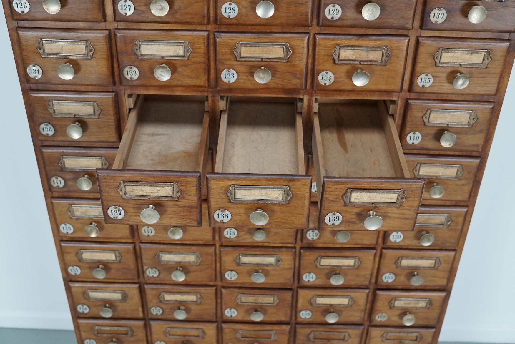 Vintage German Oak Apothecary / Savings Cabinet Cabinet, 1950s en vente 10
