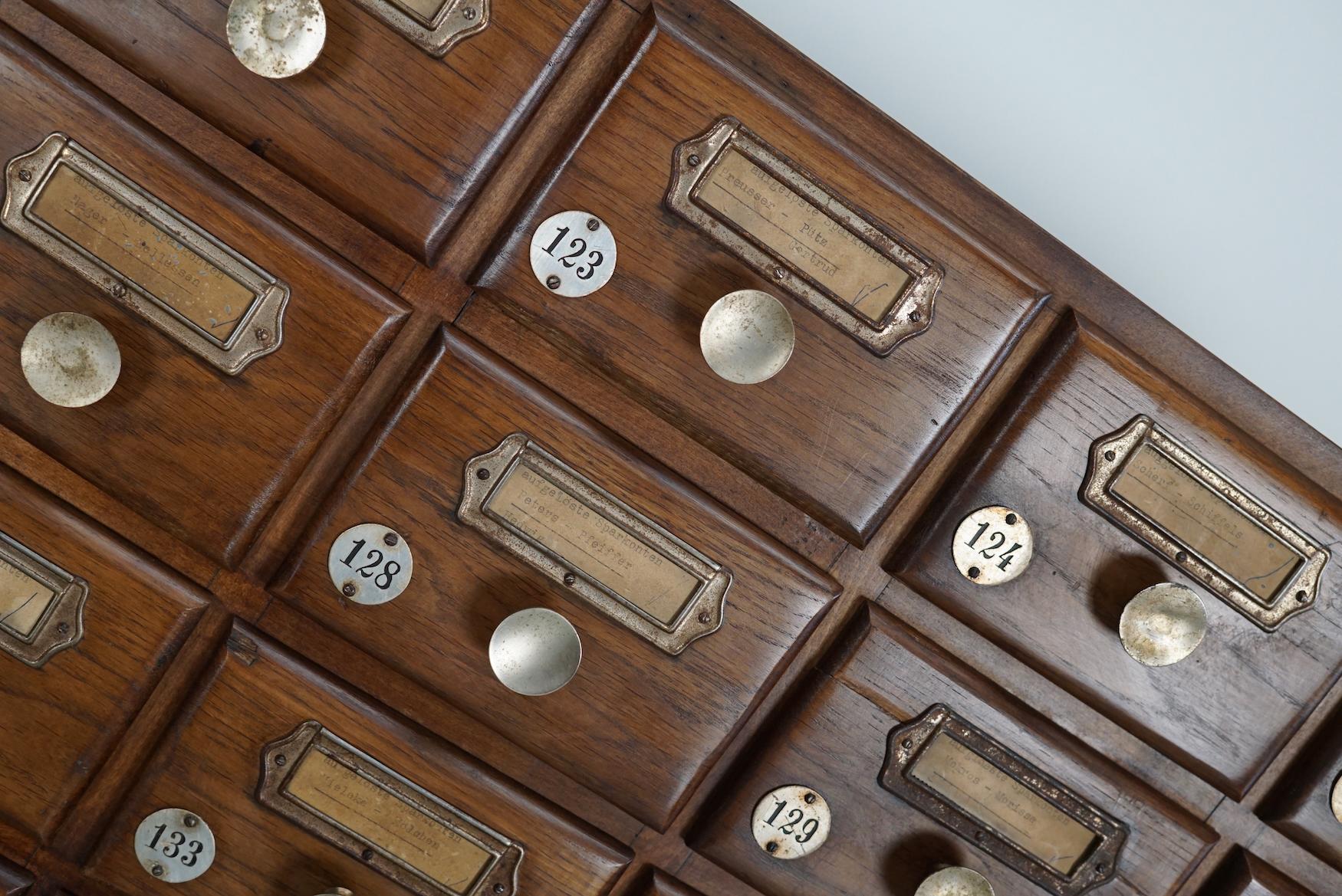 Vintage German Oak Apothecary / Savings Cabinet Cabinet, 1950s en vente 1