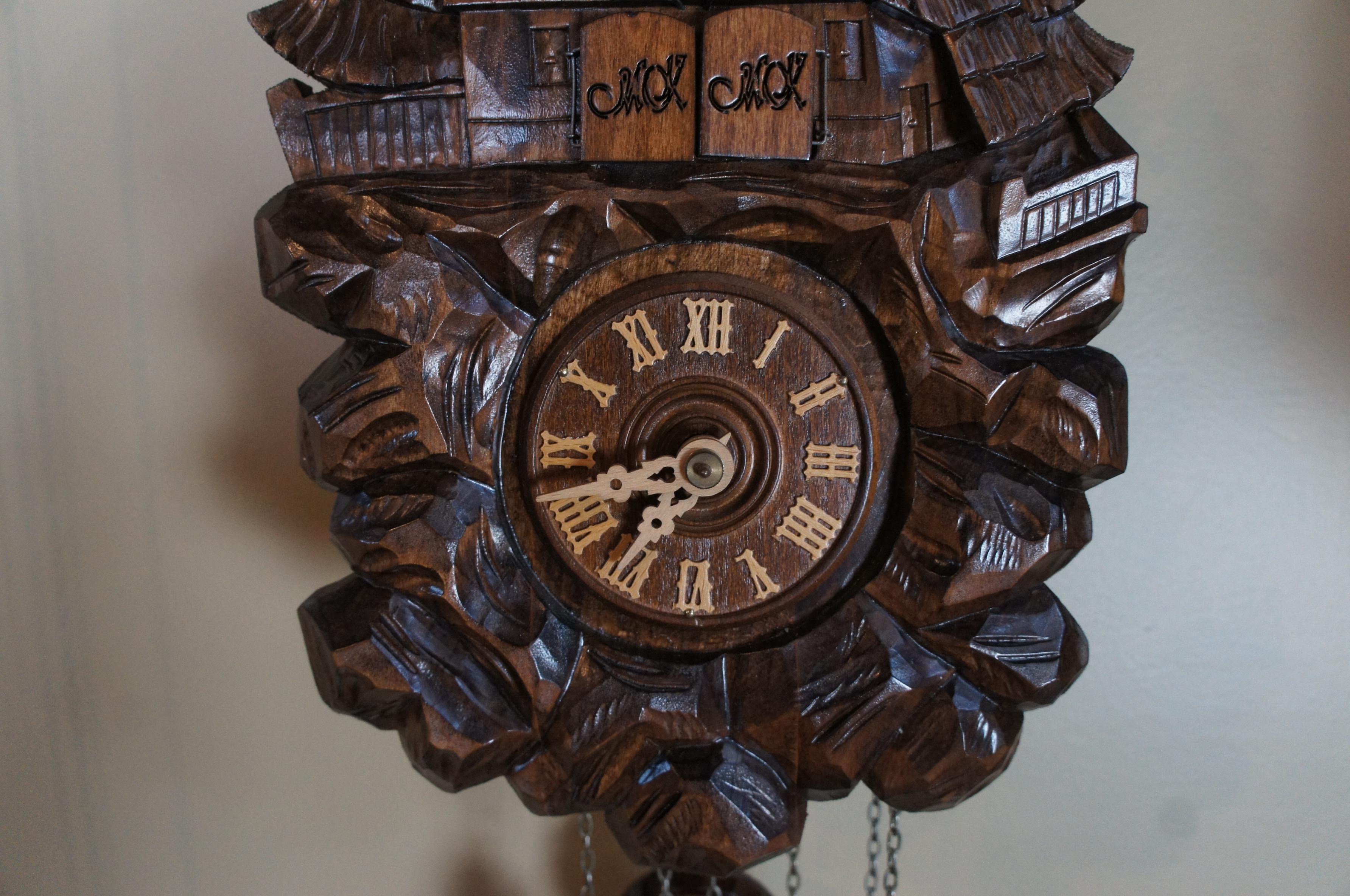 Schweizer Musik Regula Cuckoo-Uhr Edelweiss Romance 2708 aus deutscher Eiche (Schwarzwald)