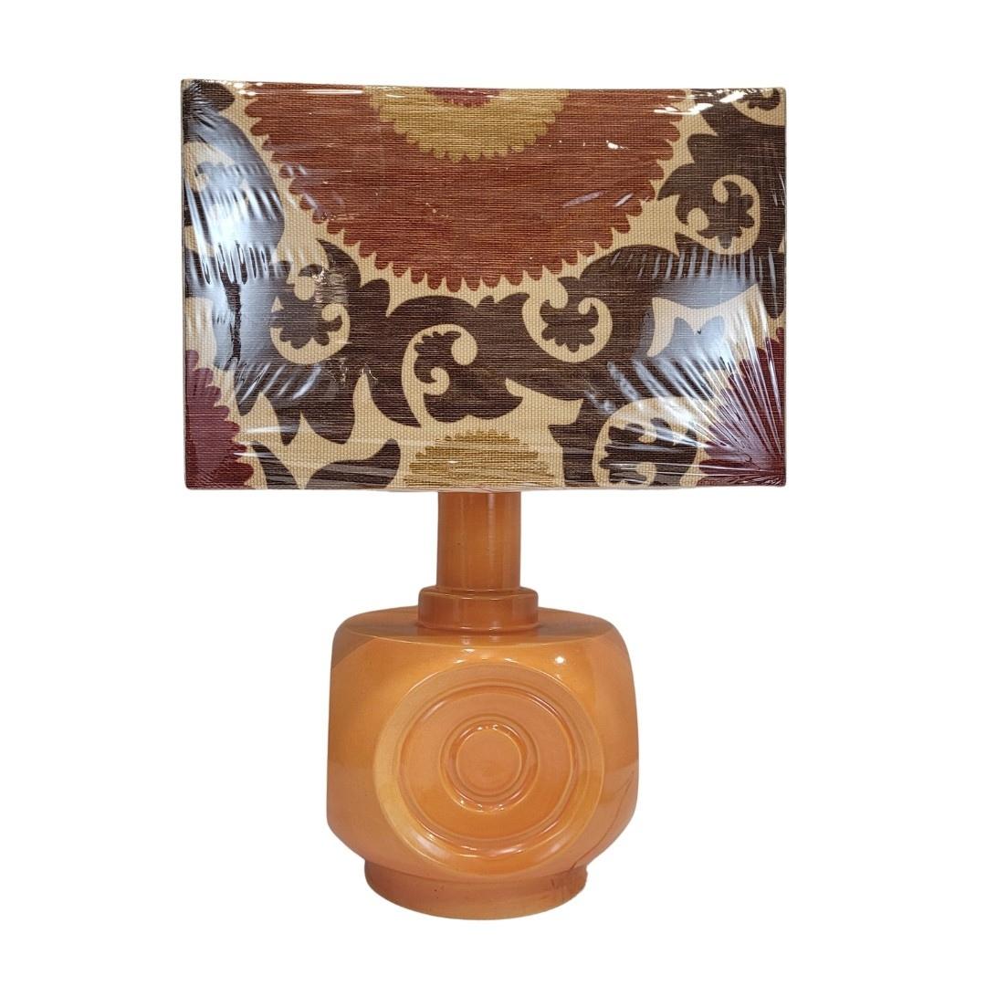 Lampe de table ou auxiliaire allemande vintage en céramique orange en vente 10