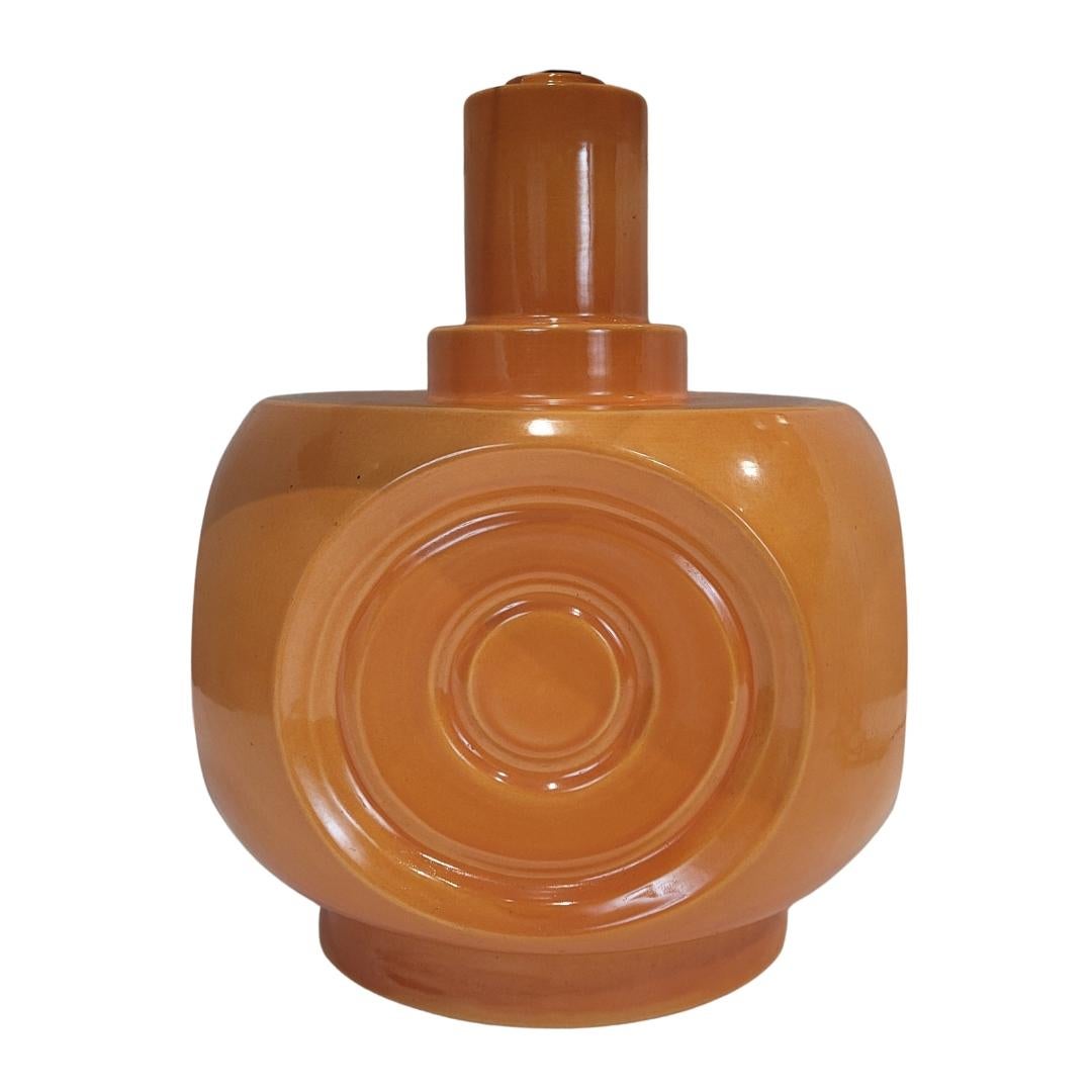 Lampe de table ou auxiliaire allemande vintage en céramique orange en vente 11