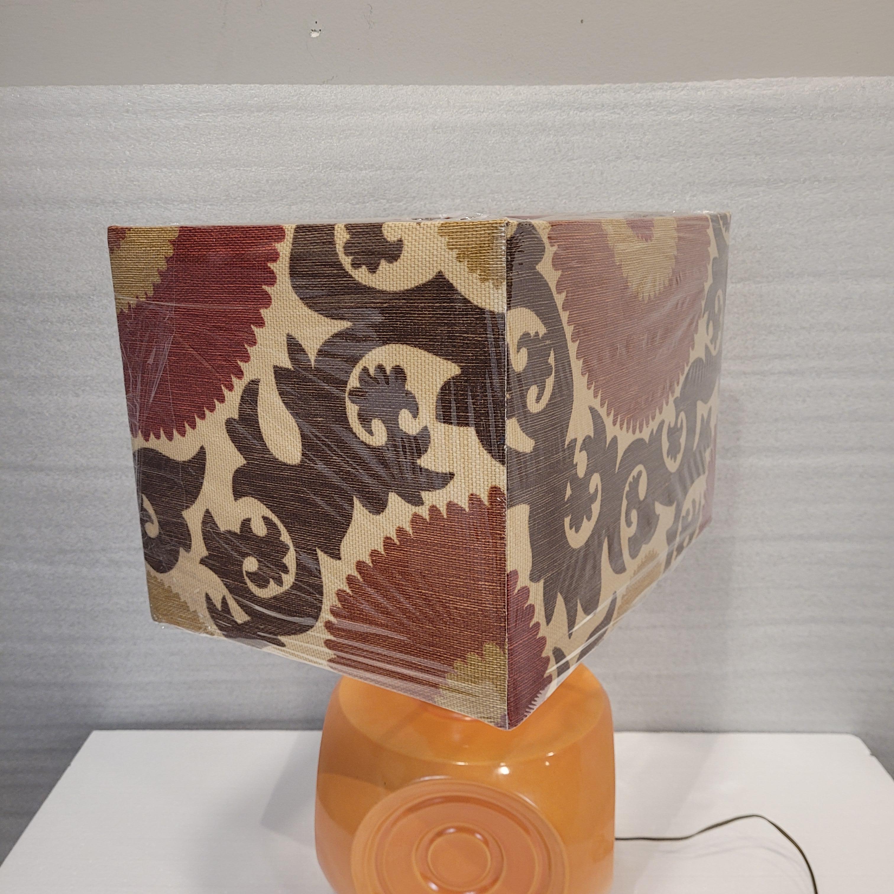 Lampe de table ou auxiliaire allemande vintage en céramique orange en vente 3