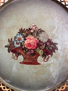 Vintage German Painted Metal Serving Tray by Ruppelwerke, Gotha, c. 1930