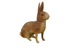 Vintage Deutsch Papier Mache Osterhase Kaninchen Candy Container 6"