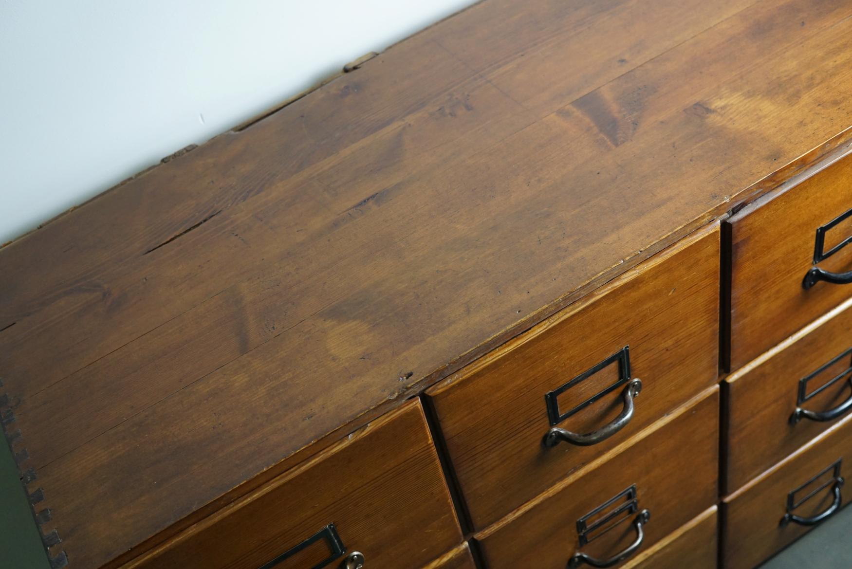 Vintage German Pine Apothecary Cabinet, 1950s 11