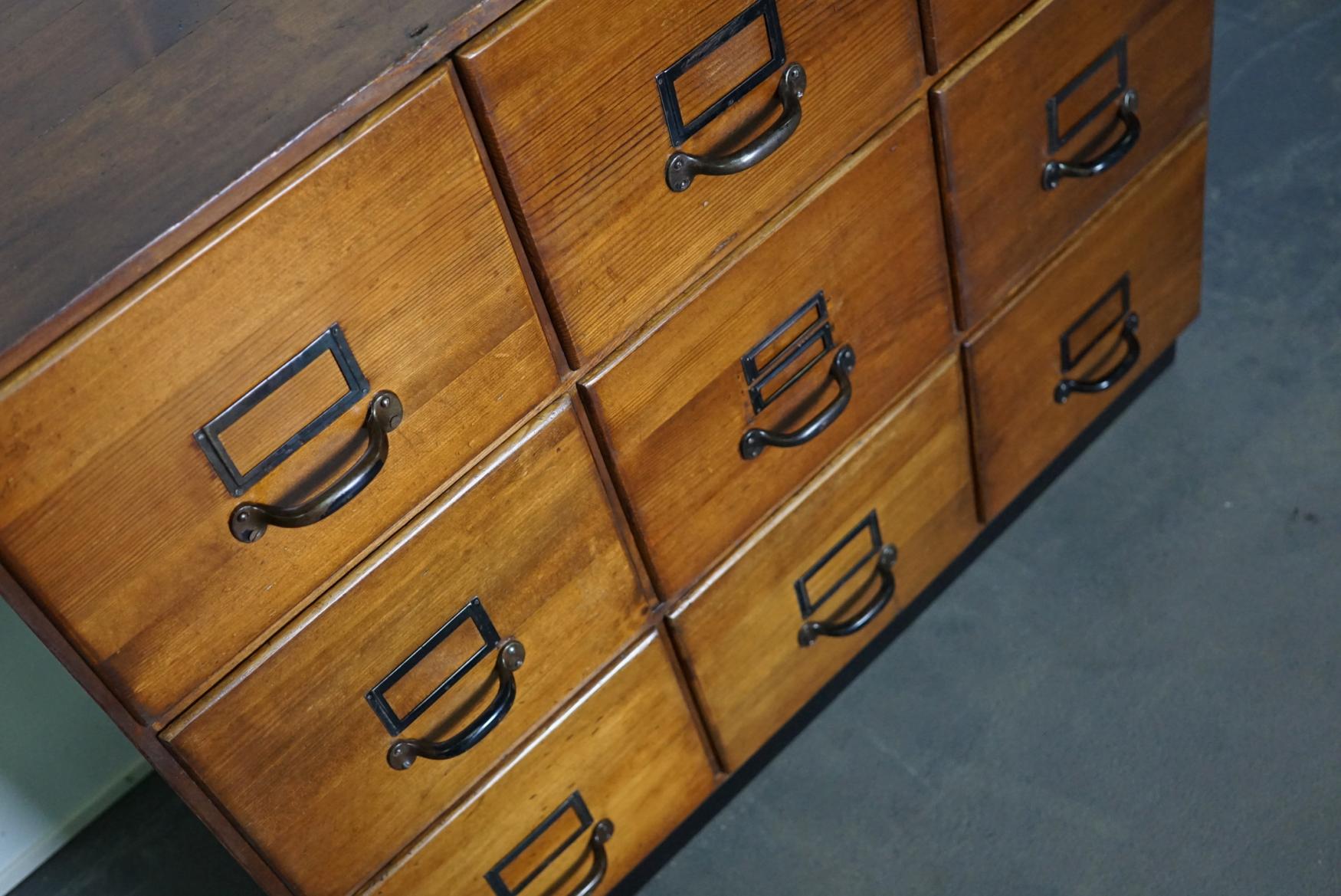 Vintage German Pine Apothecary Cabinet, 1950s 1