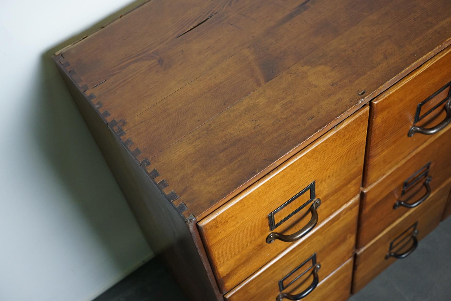 Vintage German Pine Apothecary Cabinet, 1950s 4