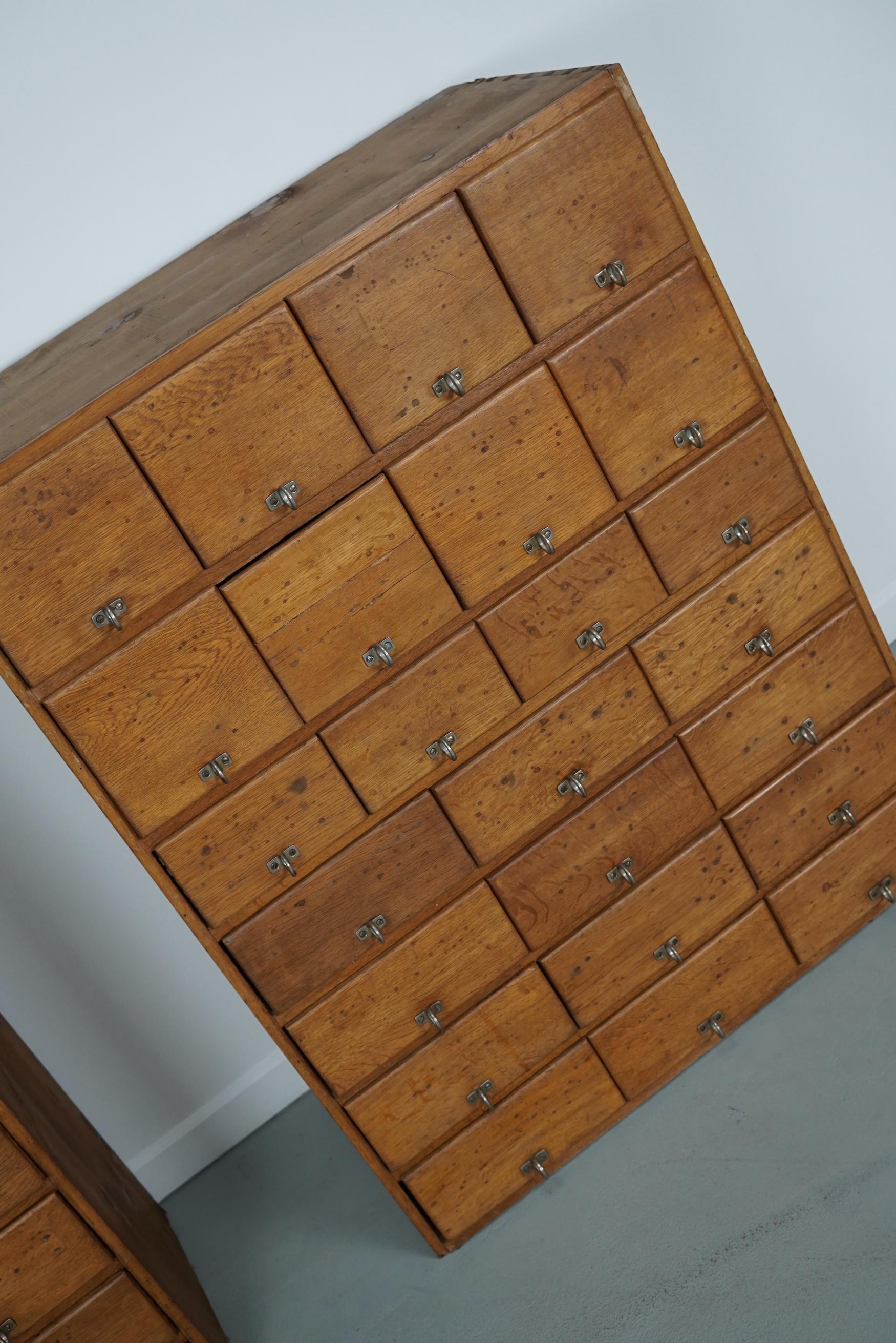 Vintage German Pine & Oak Apothecary Cabinet, 1950s For Sale 6