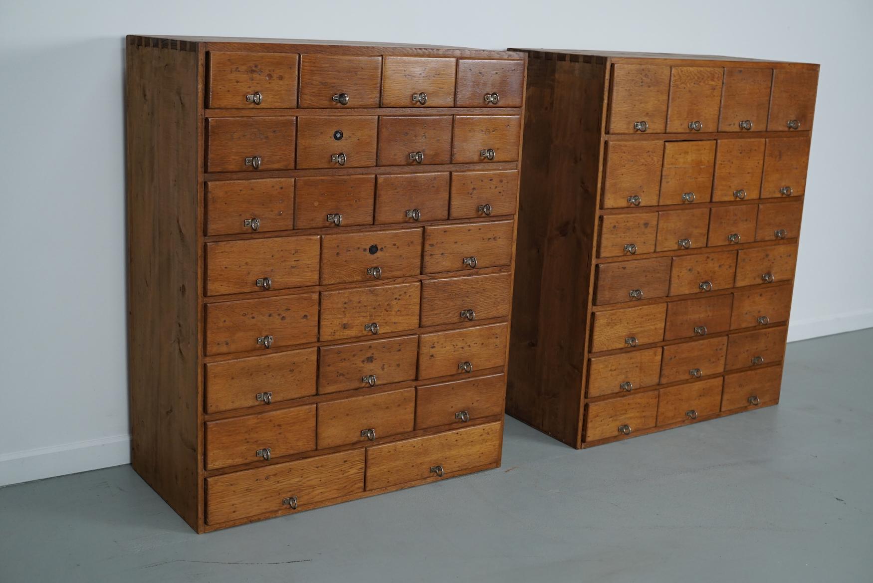 Deutscher Apothekerschrank aus Kiefer und Eiche, 1950er Jahre im Angebot 6