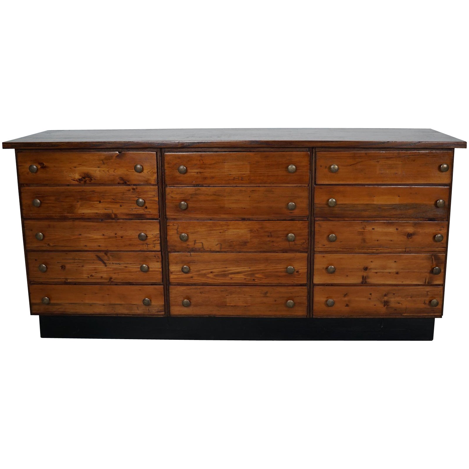 Deutscher Apothekerschrank aus Kiefer und Eiche, 1950er Jahre