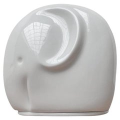 Caja secreta de porcelana alemana vintage con forma de elefante de Arzberg, años 70