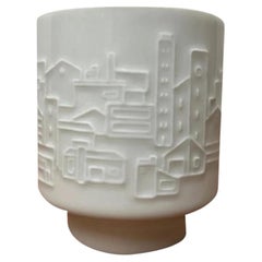 Deutsche Vintage-Vase aus Porzellan mit architektonischem Design von Hans Achtziger
