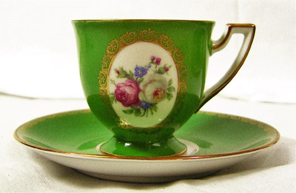 Country Vintage German Porcelain Royal Tettau Complete Coffee Service
