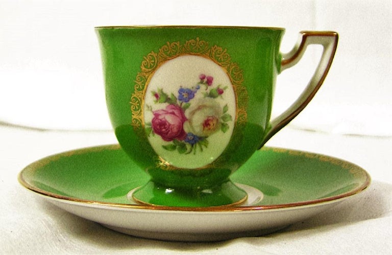 20th Century Vintage German Porcelain Royal Tettau Complete Coffee Service For Sale