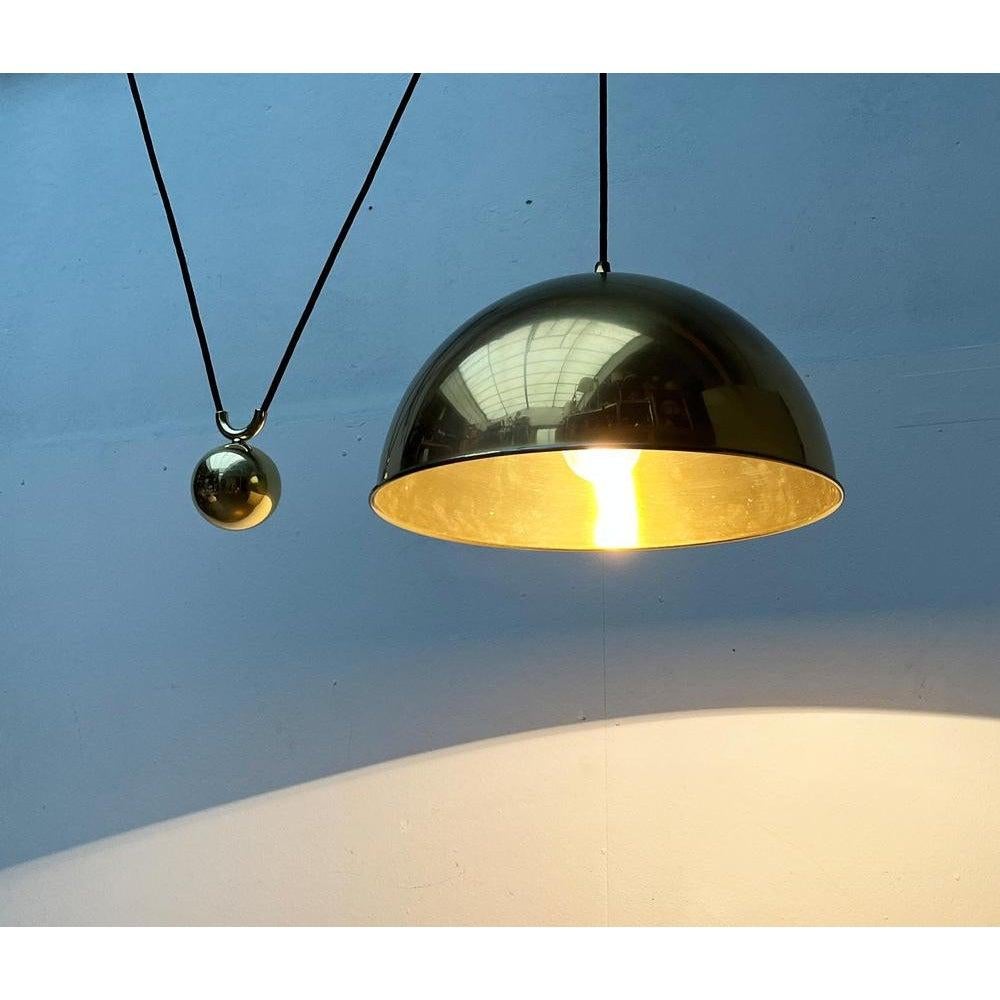 Vintage German Postmodern Brass Model Duos Counterweight Pendant Light, 1980s For Sale 4