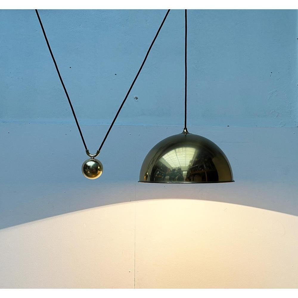 Post-Modern Vintage German Postmodern Brass Model Duos Counterweight Pendant Light, 1980s For Sale