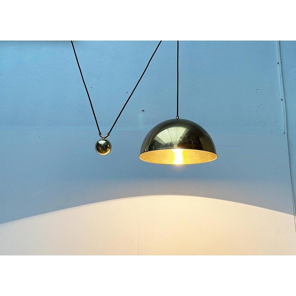 20th Century Vintage German Postmodern Brass Model Duos Counterweight Pendant Light, 1980s For Sale