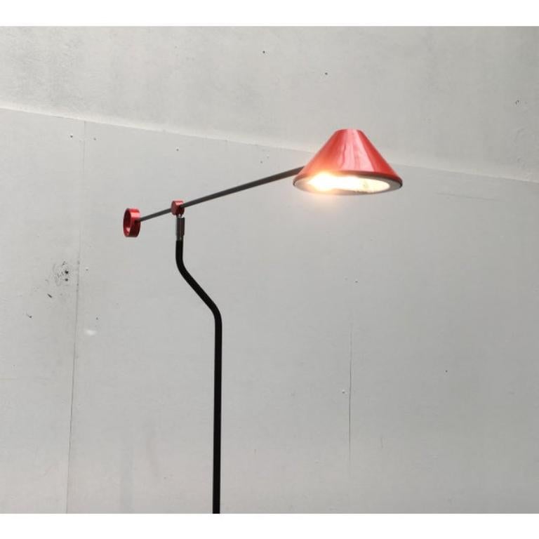 Metal Vintage German Postmodern Floor Lamp from Honsel, 1980s For Sale