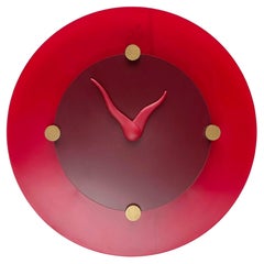 Orologio da parete postmoderno tedesco vintage di Lehn and Diehl per Koziol, anni '90