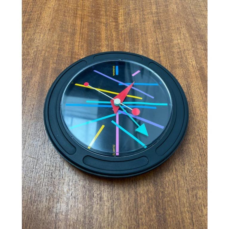 20ième siècle Horloge murale postmoderne allemande de Dugena, années 1980 en vente