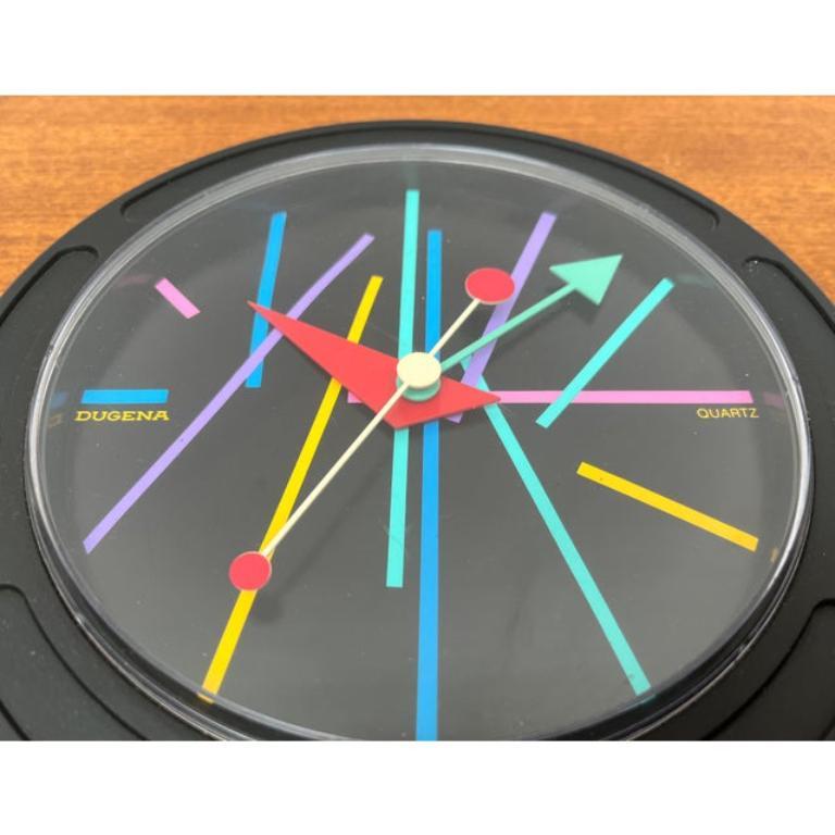 Horloge murale postmoderne allemande de Dugena, années 1980 en vente 1