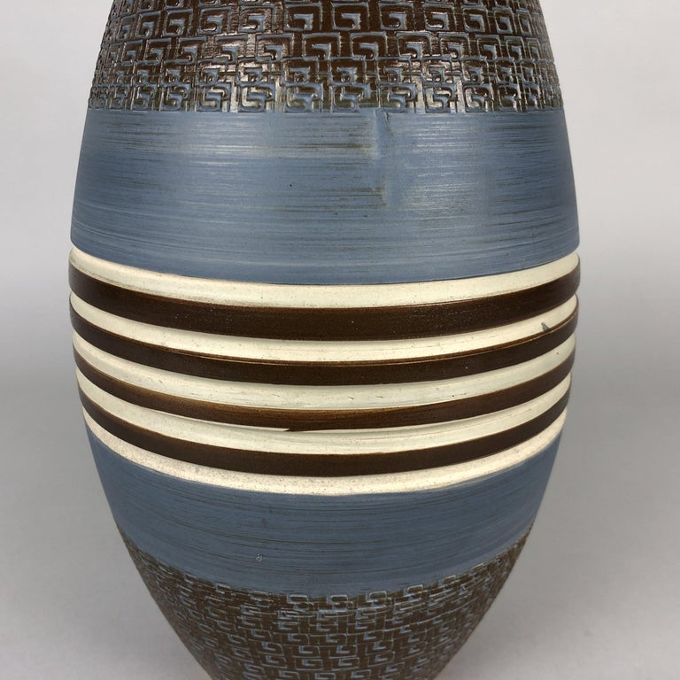 Vintage German Pottery Vase For Sale at 1stDibs