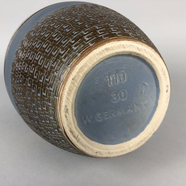 Vintage German Pottery Vase For Sale at 1stDibs