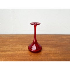 Vintage German Red Glass Solifleur Vase by Cari Zalloni for WMF