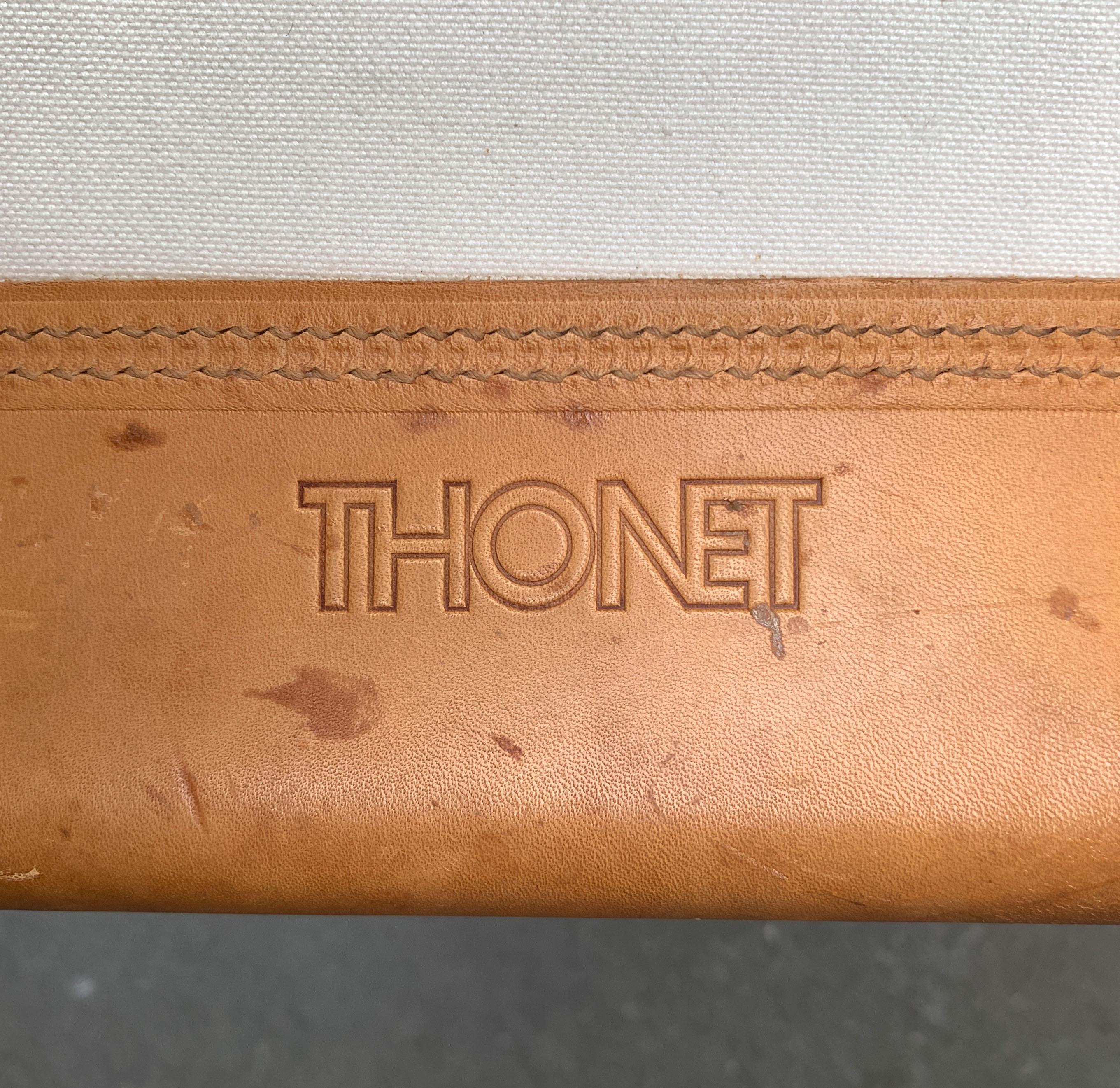 Vintage German S33 Cantilever Leather Chairs by Mart Stam for Thonet, Set of 8 For Sale 10