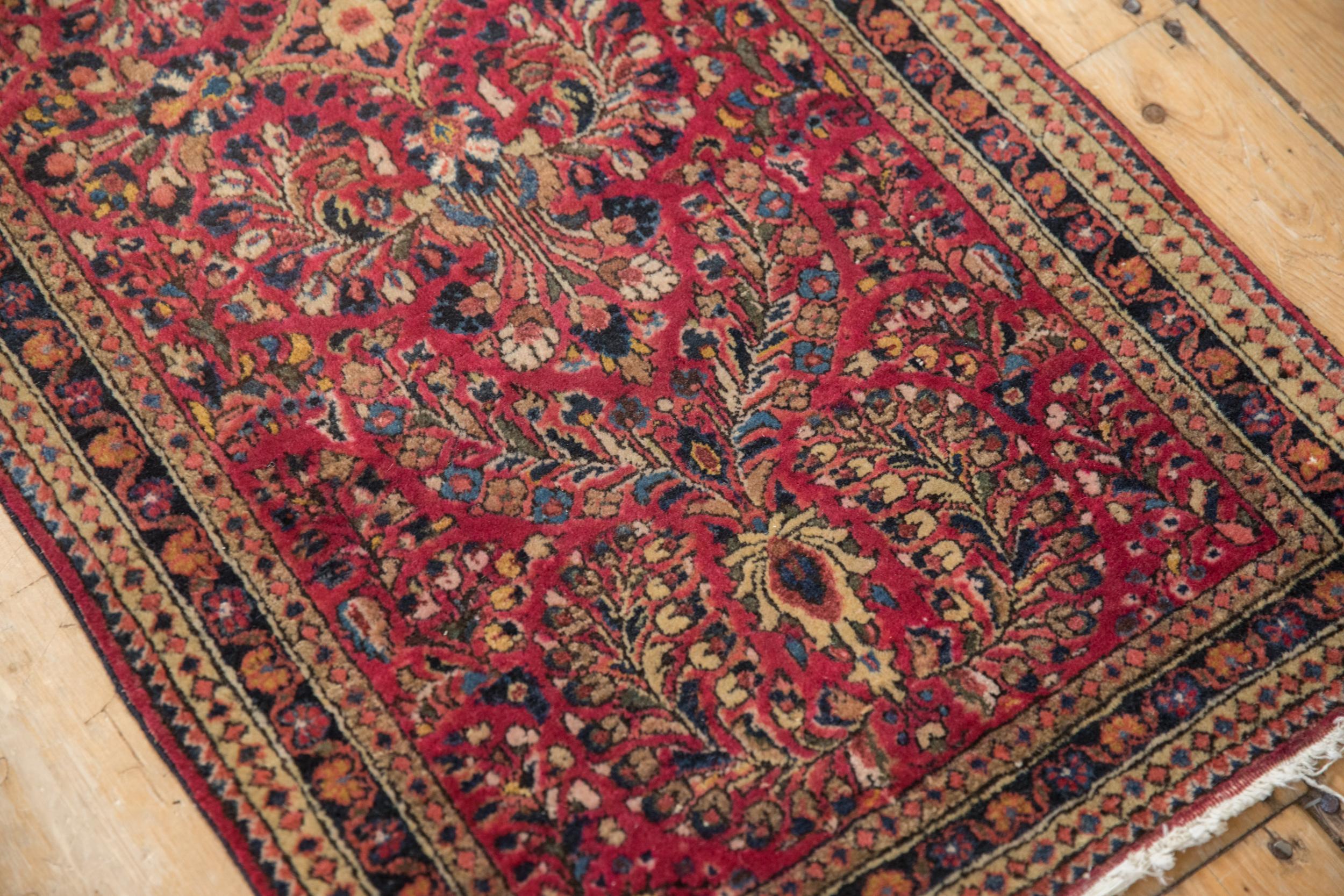 Vintage German Sarouk Rug Runner In Good Condition For Sale In Katonah, NY